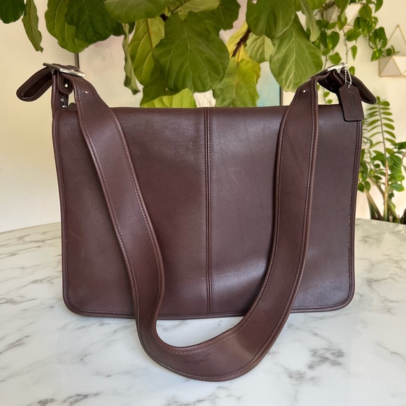 Coach Other - COACH Vintage Full Flap Messenger Laptop Bag  Mahogany Brown Leather 5206